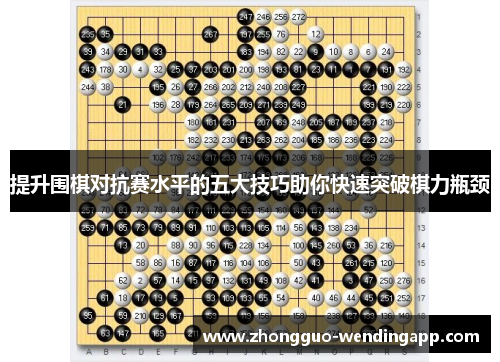 提升围棋对抗赛水平的五大技巧助你快速突破棋力瓶颈