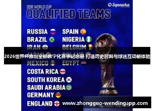 2026世界杯推出全新数字化赛事纪念册 打造历史时刻与球迷互动新体验